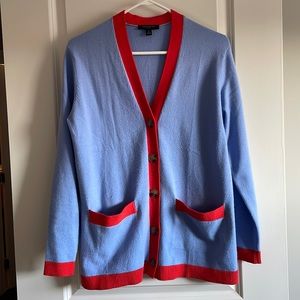 Ann Taylor Tipped Boyfriend Cardigan